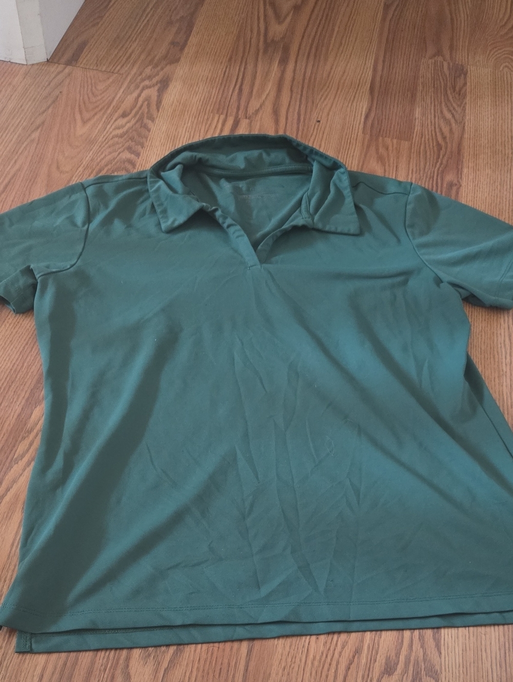 Women's Forest Green Polo Top - Casual Short Sleeve